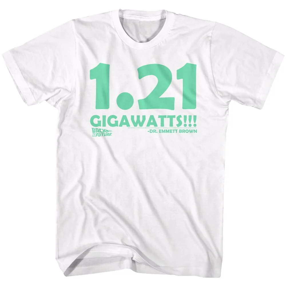 Rockinstone Back To The Future Movie Big Gig White Adult T-shirt Size:m