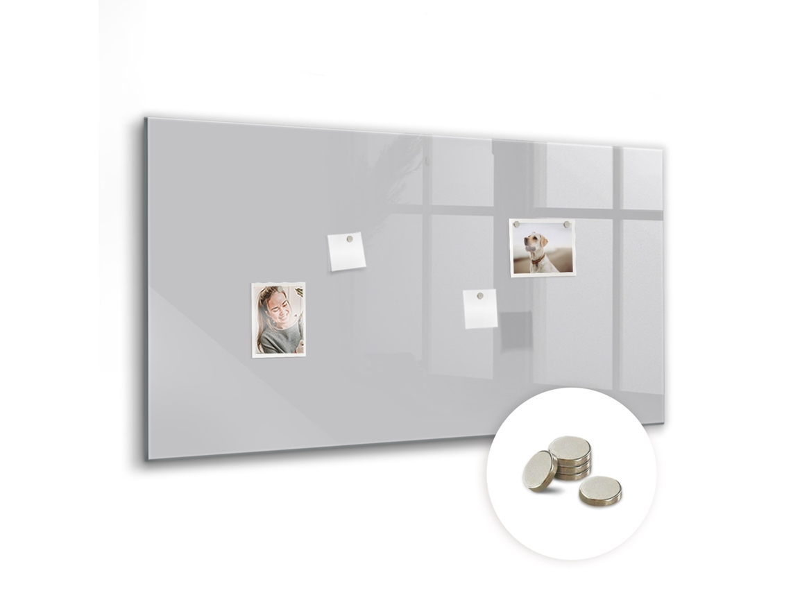 Lousa Magnética Cinza Claro Para O Quarto Das Crianças Espelharte (120x60 Cm)