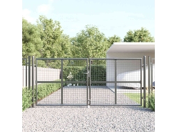 Vidaxl Portão De Jardim Em Tela Antracite 300x125 Cm Aço Galvanizado.