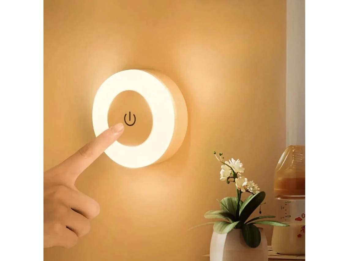 Luminria Noturna Led Sensvel Ao Toque Para Bebs, Recarregvel Via Usb Sem Fio, Com Intensidade Ajustvel, Porttil, Mini Lumin Aquaforge