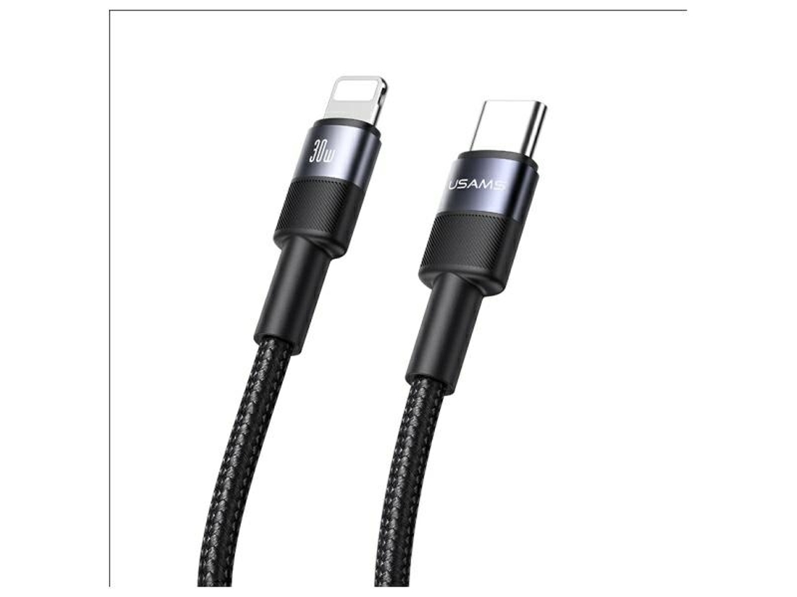 Cabo Usb C Para Lightning Usams 30 W Para Iphone 11 12 13 1,2 M De Carregamento Rápido