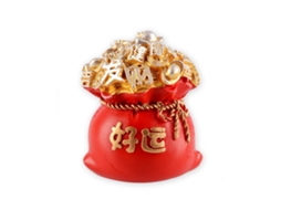 Bolsa de Dinheiro Prateada Ornamento Festivo LAXISCREED