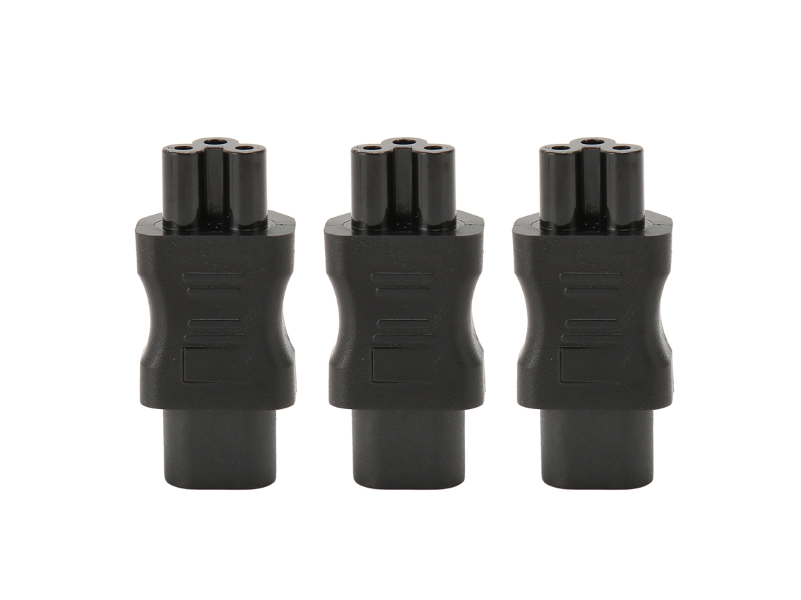 Adaptador de Corriente Iec320 C8 a C5 Macho a Hembra para Chasis Pdu, Toma Ups, 2500 W (3 Unidades)