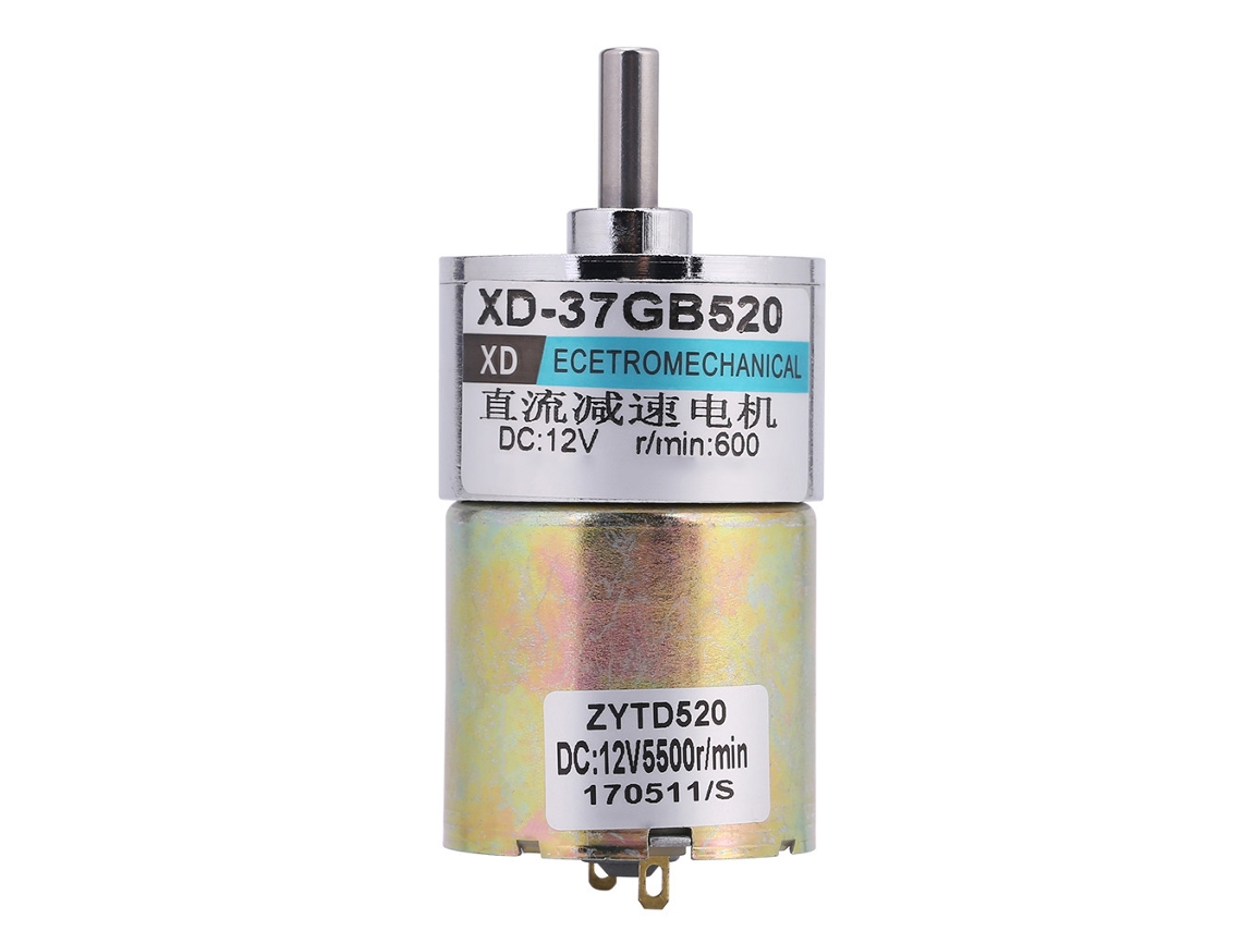 Motor elétrico CC com engrenagem escovada XD 37GB520 12V 10W 30rpm CW/CCW