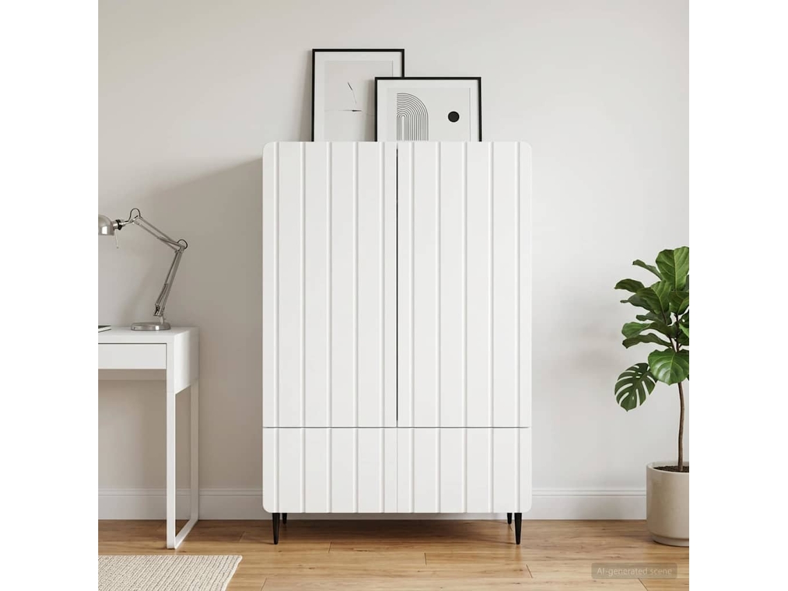 Vidaxl Buffet Branco 66 X 34,5 X 97 Cm Derivados De Madeira