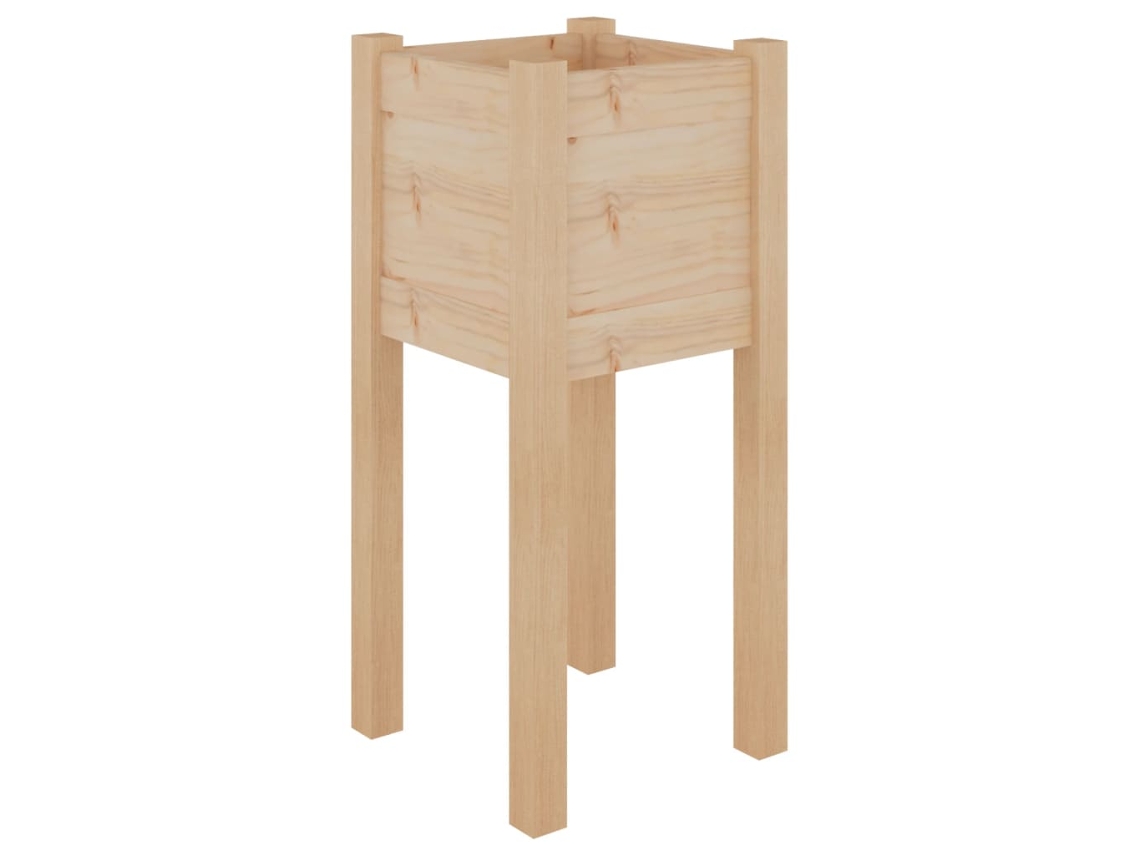 Vaso de jardim VIDAXL Marrom Pine Wood (31x31x70 cm)