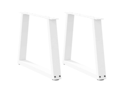 Vidaxl Pés Para Mesa De Centro Em V, 2 Peças, Branco, 50x (42-43,3) Cm, Aço