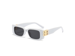 Óculos de Sol B Word Armação Quadrada Pequena Bb Óculos de Sol Masculinos e Femininos Personalidade Moda Óculos de Sol Branco