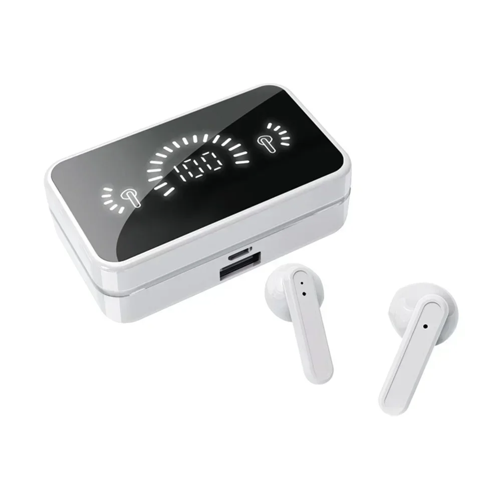 (branco) Novos Fones De Ouvido Sem Fio Tws Bluetooth Com Som Estéreo Hi-fi