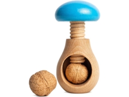 Casse Noix Criativo Casa Champignon Manual Madeira Azul 10x7 cm