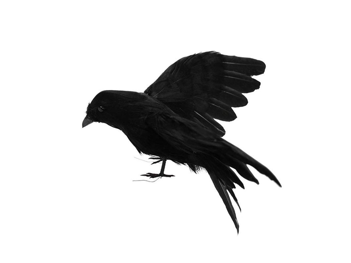 Adorno De Halloween Cuervo Realista Propio De Mano Cuervo Volador - 1 Pieza