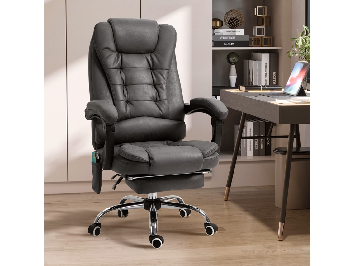 Office Chair With Massage Function, Ergonomic, 65x160x104cm, Gray