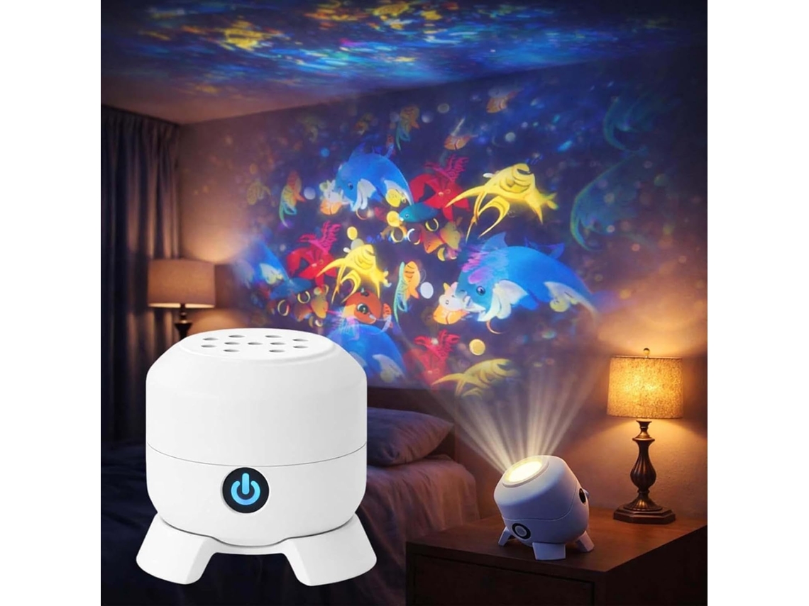 Projetor Led Dinâmico Alimentado Por Usb Rotação De 360° Luz Noturna