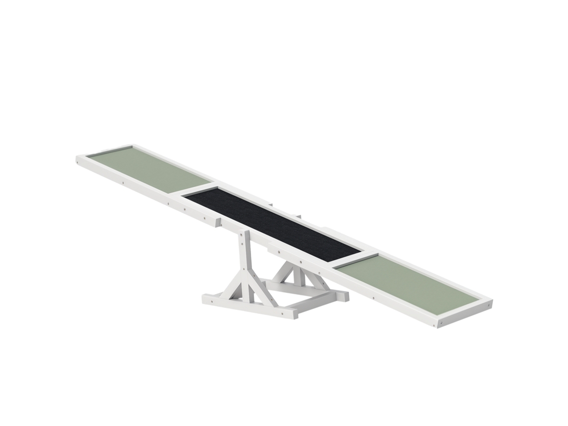 Agility Sport Equipamento de Embalagem de Cães Treinamento de Cães Antiderrapante 180 X 30 X 30 Cm Cinza Branco Ge