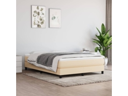 Vidaxl Colchão De Molas Ensacadas Firmeza Média 140x190x20 Cm Tecido Cor Creme