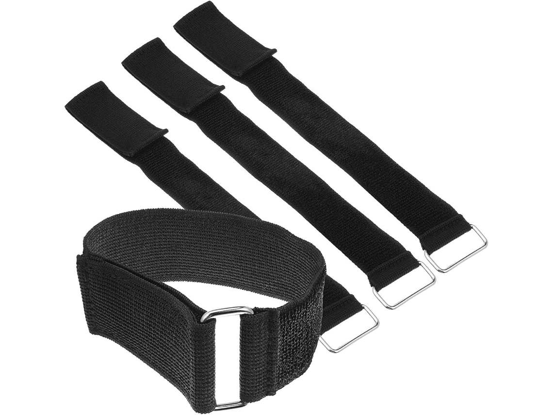 Conjunto De 4 Abraçadeiras Autoadesivas Para Cabos, Pretas.