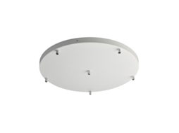 Roseta Multistrand Em Ferro Branco D. 50 Com 6 Furos H.3 Ø50 Bl290-pl6-dm50-bco