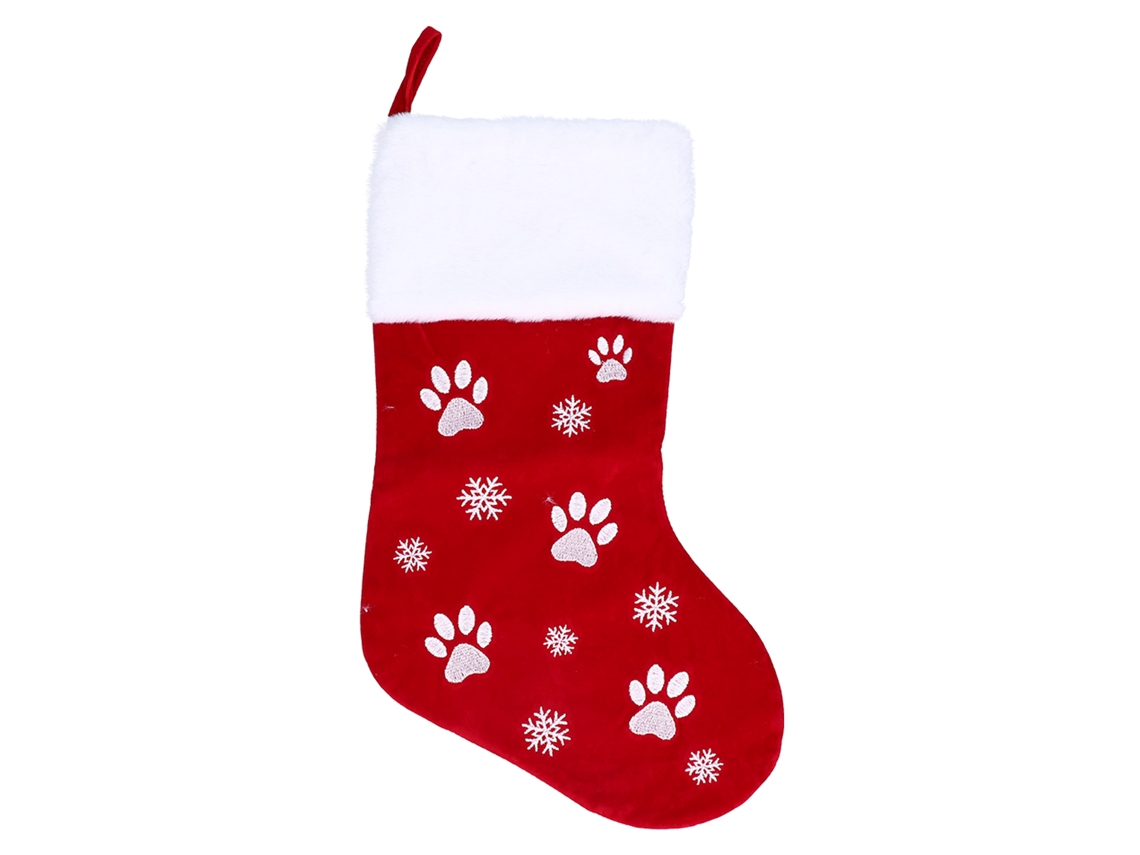 Saco de Natal Vermelho para Presentes com Decoração