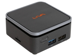 Mini PC ECS Liva Q2 N4120  Intel Celeron N 4 Gb Lpddr4-Sdram 64 Gb Emmc Windows 11 Preto Prateado