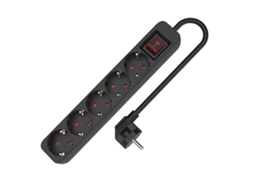 Extensão Com 5 Tomadas Com Interruptor Tm Electron Tmuad505sbk (preto 3680 W 5 Schuko)