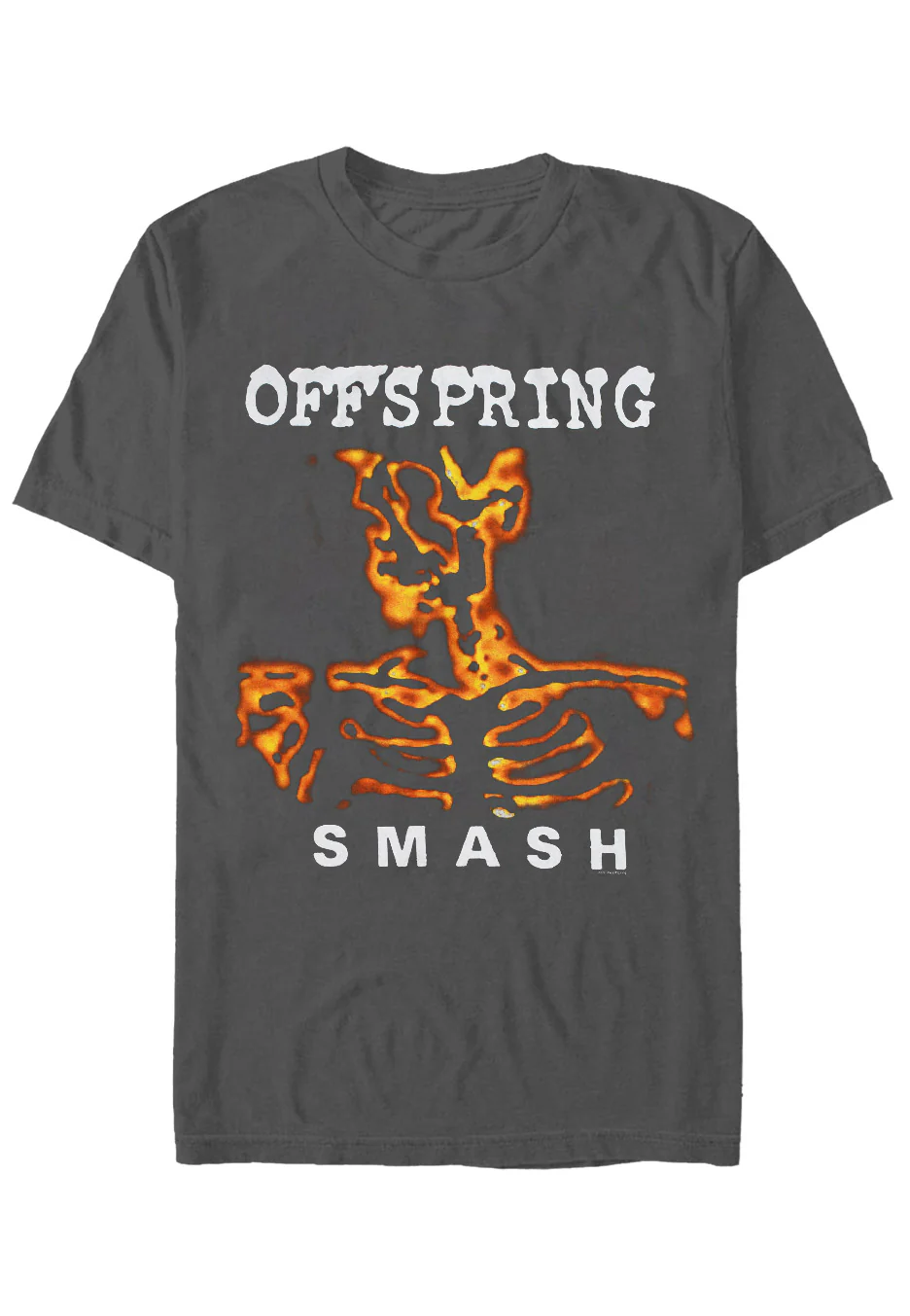 Size:xxxl Rockinstone The Offspring - Smash Grey - T-shirt Unisex Adults