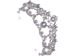 Tiara De Noiva Com Strass E Pérolas Para Festas E Casamentos Elegantes E Deslumbrantes.