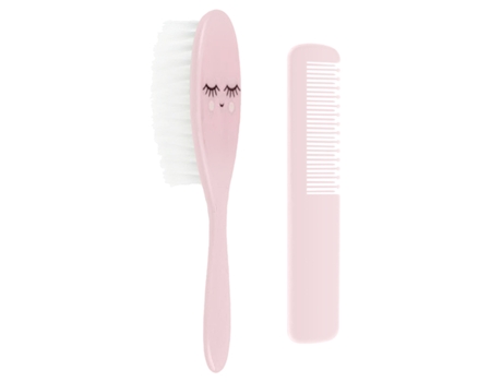 TOM & ZOÉ Conjunto de Escova e Pente para Bebê Rosa