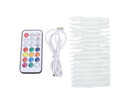 Lâmpada de Mesa Rgb 3w Luz Noturna Controle Remoto Toque Cabeceira | S/MARCA