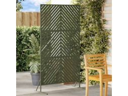 Vidaxl Protetor De Privacidade 100 X 50 X 180 Cm Aço Verde-azeitona