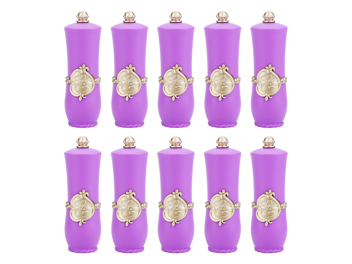 10 Peças De Tubos Vazios De Batom E Bálsamo Labial Roxos Para Diy, Material Abs Durável