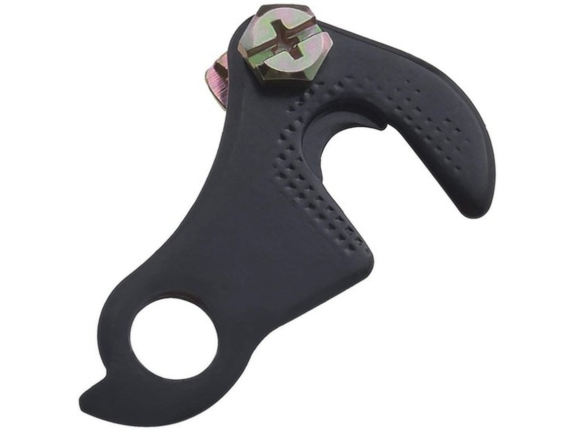 Gancho de câmbio preto - Alumínio - Câmbio traseiro para bicicleta - 1 unidade - Material de alta qualidade - Fácil de instalar - Gancho de câmbio para bicicleta