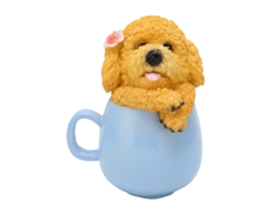 Ornamentação de Cachorro S/MARCA em resina para jardim e quintal