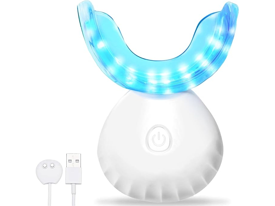 Luz De Clareamento Dental 10x Luz Led Azul Potente, Conecta Via Usb Branco Siurn