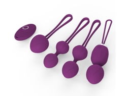 Vibrador bala para mulheres, bolas de peso de 5 peças de silicone flexível, roxo