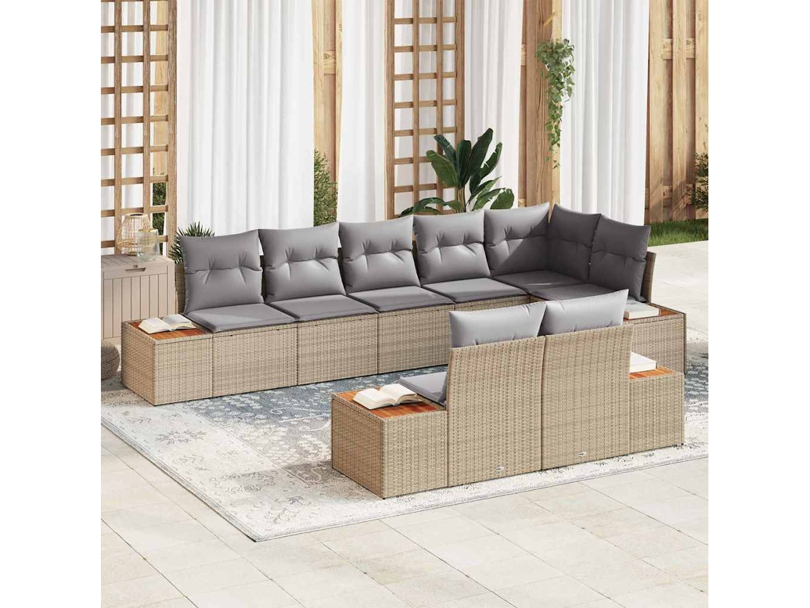 Vidaxl Conjunto De Sofá De Jardim 8 Unid. 8-número De Lugares