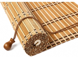 Cortina De Rolo De Bambu Feita Sob Medida Para Exteriores Proteção (f1-grande-creme-lf65)