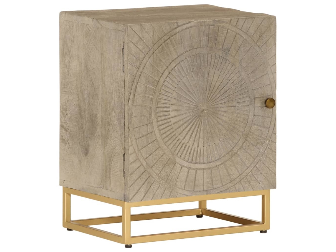 Bedside Cabinet, Bedside Cabinets Vidaxl Marrom Madeira (40 X 30 X 50 Cm)