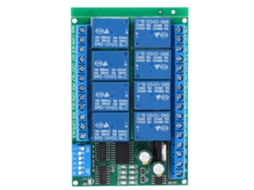 Módulo de Relé Programável 8 Canais RS485 12V DC com Comandos Controle com Marca