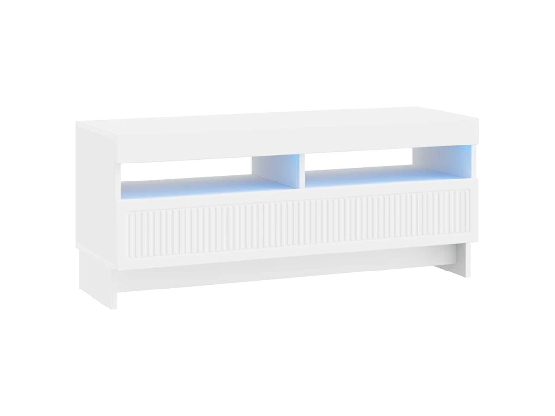 Vidaxl Gabinete De Tv Led Branco Derivados De Madeira