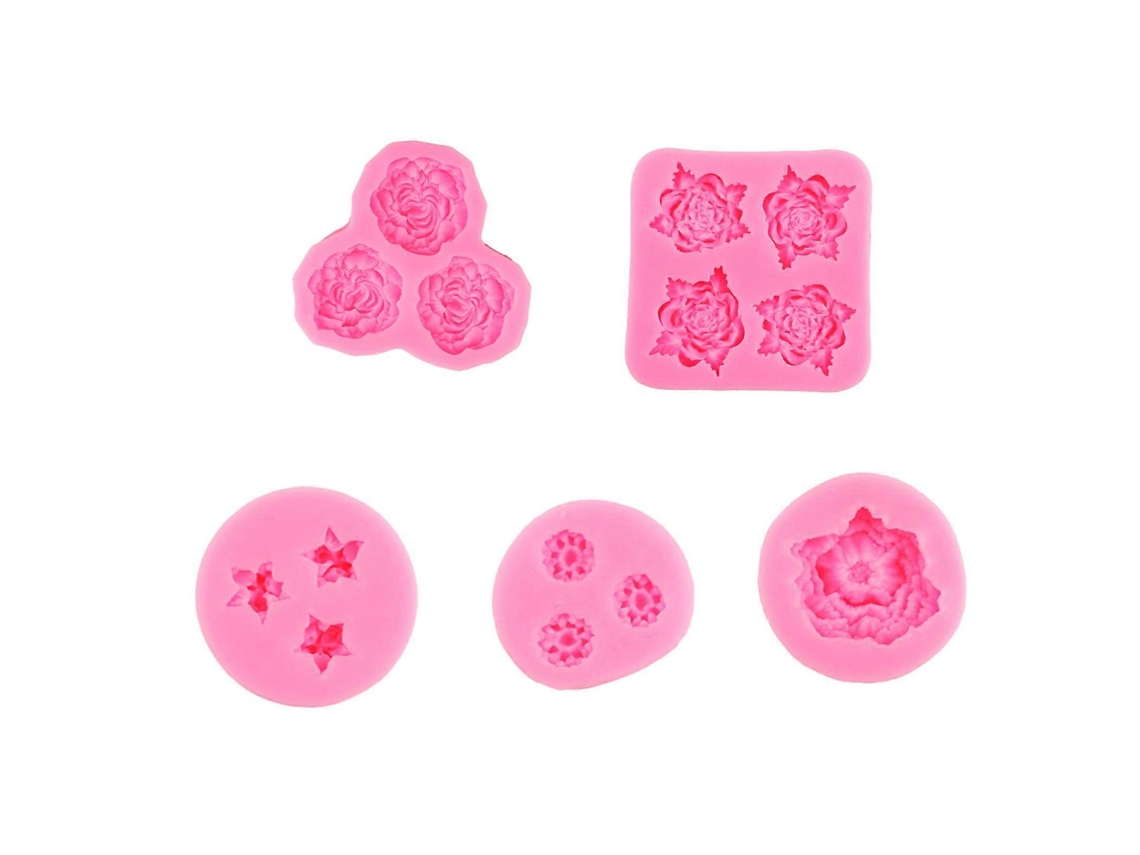 Molde De Silicone Mini Flor Série Diy - Ferramentas Para Confeitaria Artesanal, Decoração De Bolos Com Fondant, Chocolate E Açúcar - Molde Para Modela