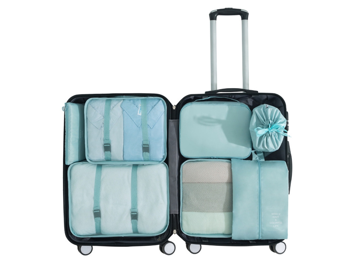 Sacos De Viagem Portáteis E Impermeáveis Para Guardar Roupas E Sapatos, Cor Azul-lago