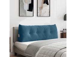 Vidaxl Travesseiro Para Costas Azul 120 X 24 X 50 Cm Veludo