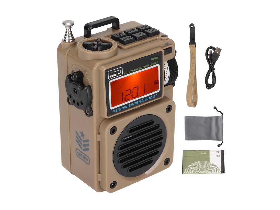 Rádio EOOCOO (banda Completa Digital Bluetooth Cartão Tf)