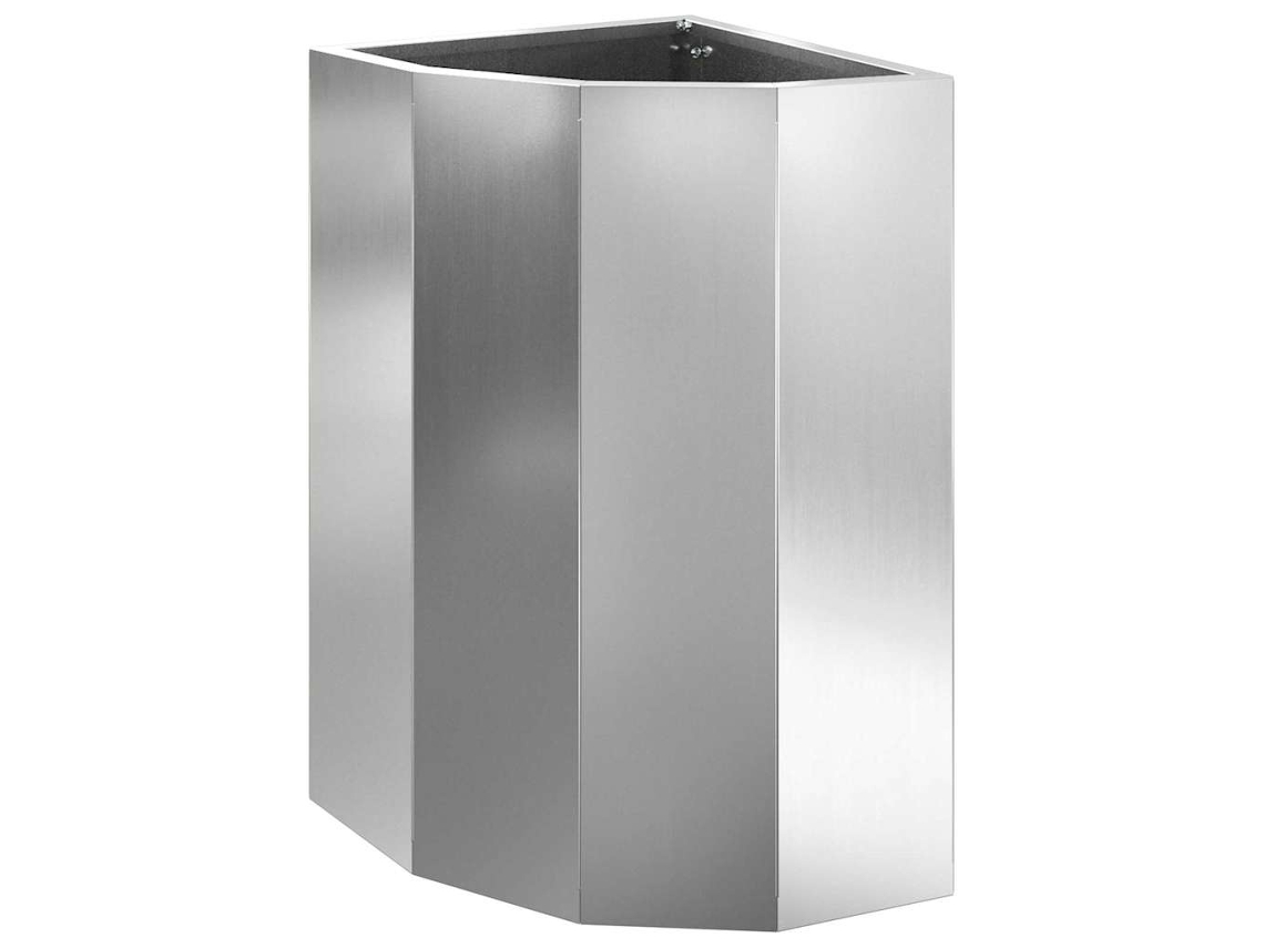 Conjunto 1 Caixa De Vaso Vidaxl Prateado Aço (30 X 30 X 50 Cm)