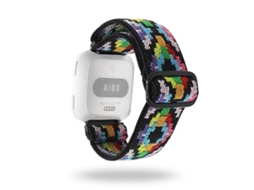 Lurelia Pulseira, Compatível Com Fitbit Versa Watch Band Trançado Jacquard Nylon Ajustável De Relógio V2 2