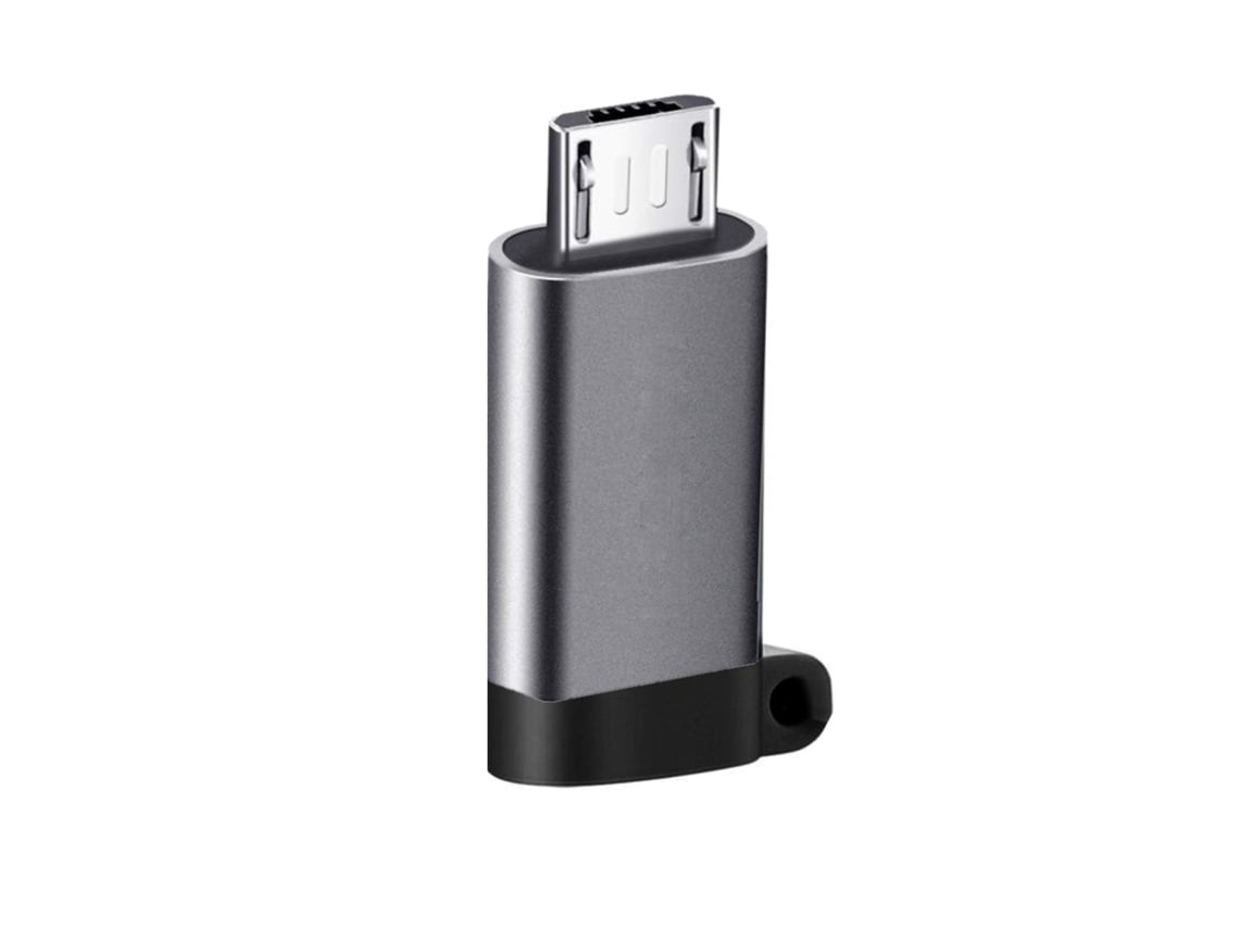 Adaptador Usb-c Para Micro Usb Cinza Alumínio*