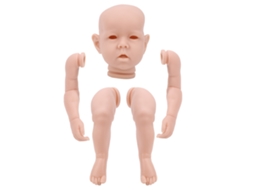 Ats muñeca Reborn 22 Polegadas Kit Diy Cabeça Braços Pernas Muñeca em Branco Brinquedo para Crianças