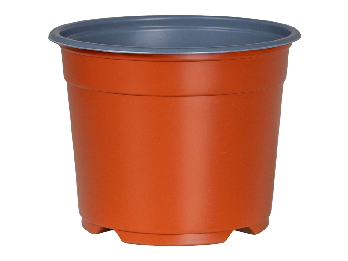 Conjunto 50 Vaso De Flores Vidaxl Vermelho Plástico (ø 10 X 8 Cm)