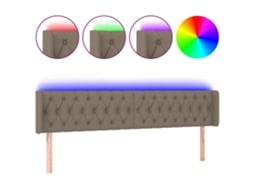 Cabeceira de Cama com Luzes Led Cinza acastanhado MAISON EXCLUSIVE (203x16x78 cm)