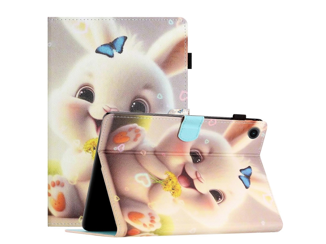 Capa De Couro Inteligente Para Tablet Lenovo Tab M10 Plus De 3ª Geração Com Desenho Colorido E Costura Aparente.